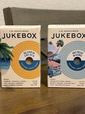 JUKEBOX  Body wash soap "Sky Blue Malibu" And "Island In The Sun" Set NEW!